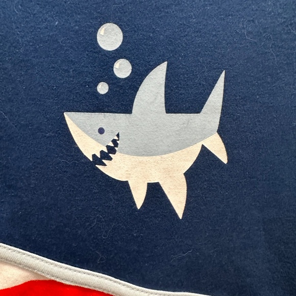 Izzy & Owie One-Piece Bunting Knotted Gown - Shark - Picture 3 of 8